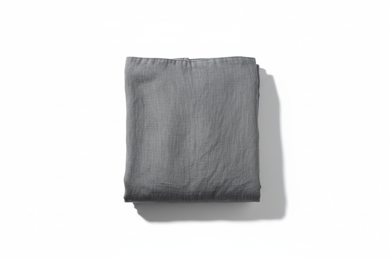 Folded Grey Linen Shorts